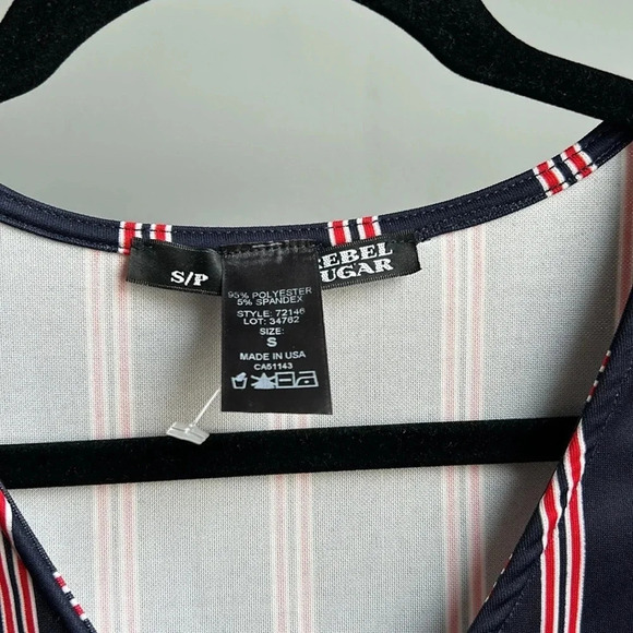 Rebel Sugar Red White & Blue Dress | Patriotic Dress | Wrap Dress - Picture 6 of 8
